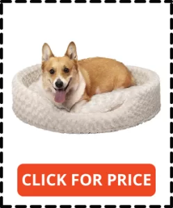 Furhaven Pet Round Oval Calming Bed